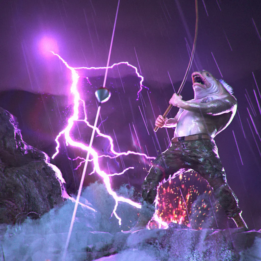 Luova fantasiamaailma 3D-visualisointi